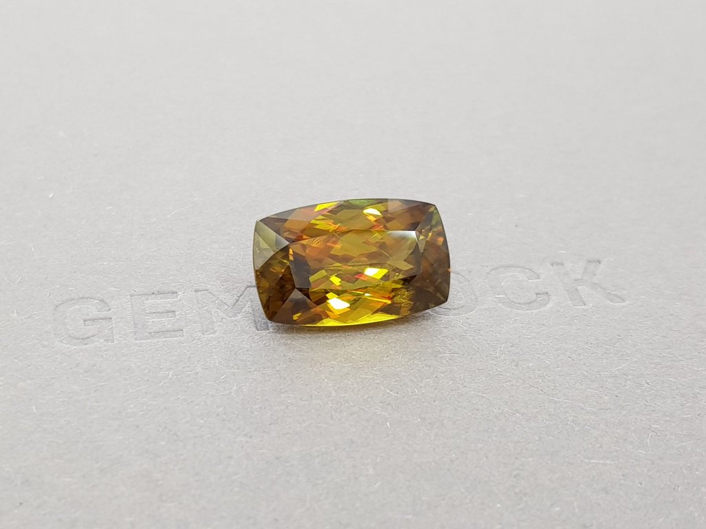 Cushion cut gold sphene 12.75 ct, Pakistan Image №3