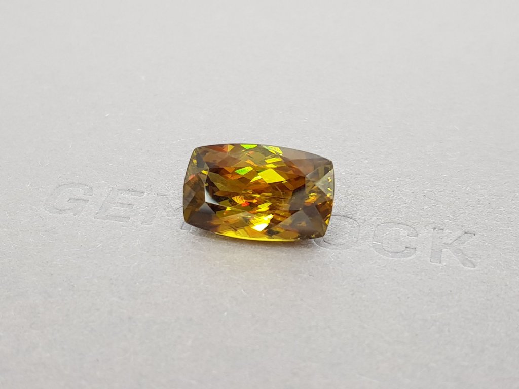 Cushion cut gold sphene 12.75 ct, Pakistan Image №4