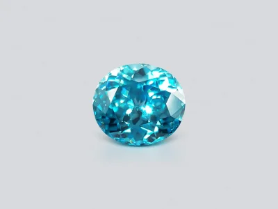 Neon blue oval cut zircon 10.92 ct photo