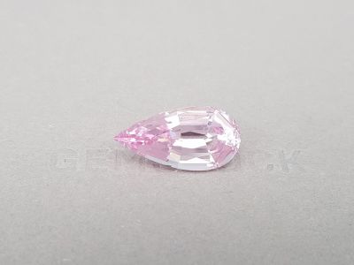 Rare intense pink pear cut morganite 14.86 carats photo