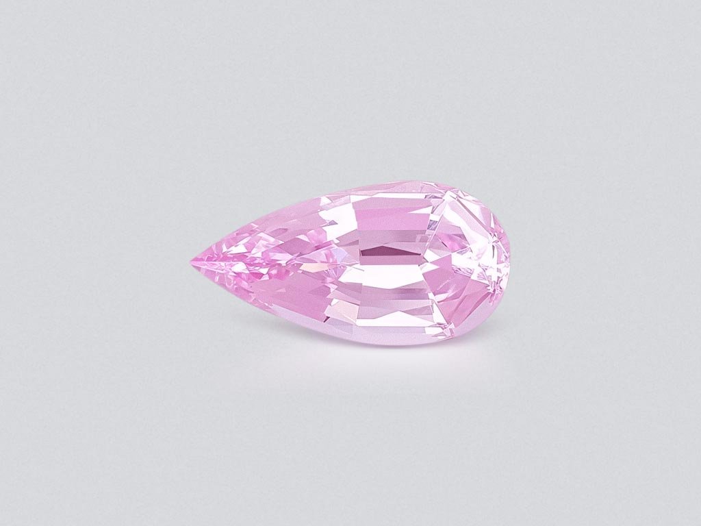 Rare intense pink pear cut morganite 14.86 carats Image №1