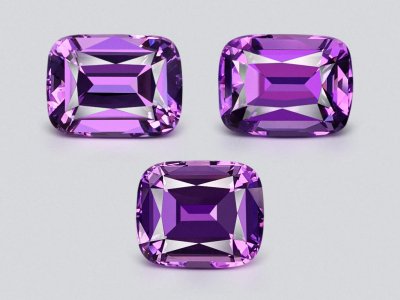 Cushion cut amethyst set 19.20 carats  photo