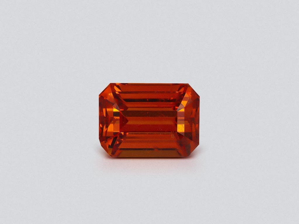 Octagon cut spessartine garnet 6.18 carats, Africa Image №1