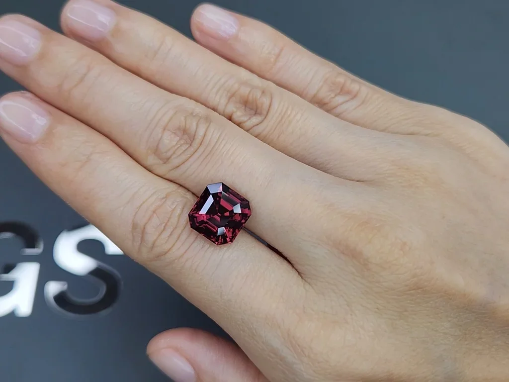 Octagon cut red pink zircon 8.00 carats, Tanzania  Image №2