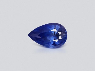 Intense blue sapphire in pear cut 2.24 carats, Sri Lanka photo