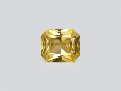 Yellow Sapphire in radiant cut 0.81 carats, Madagascar photo