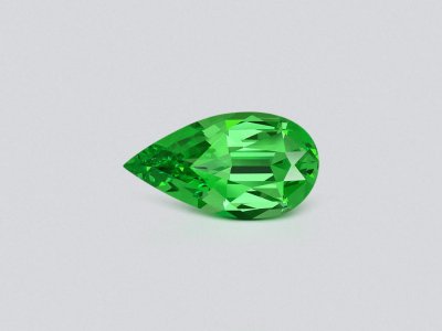 Neon Green tsavorite garnet in pear cut 1.53 carats, Tanzania photo