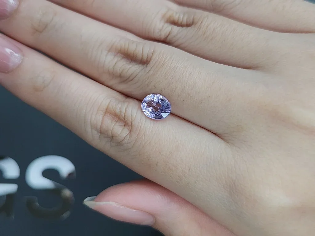 Lavender spinel in oval cut 2.01 carats, Tanzania Image №2