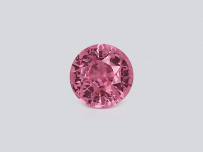 Unheated sapphire Padparadscha with Sunset hue round cut 2.02 carats, Sri Lanka photo