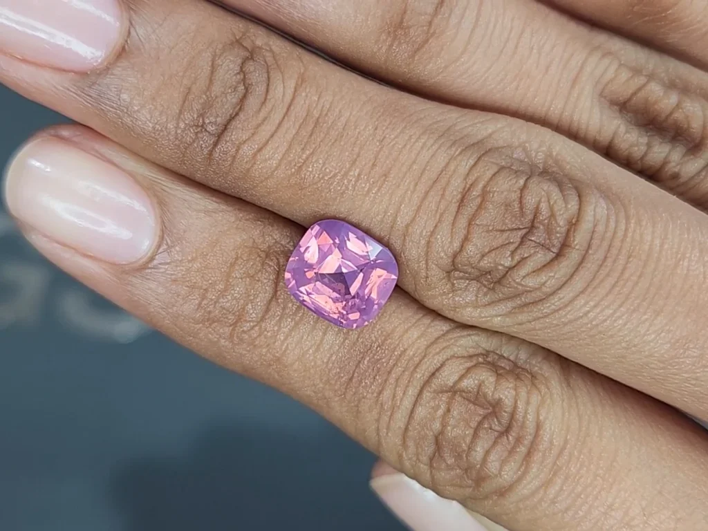 Spinel Mahenge milky cushion cut 3.53 carats, Tanzania Image №2