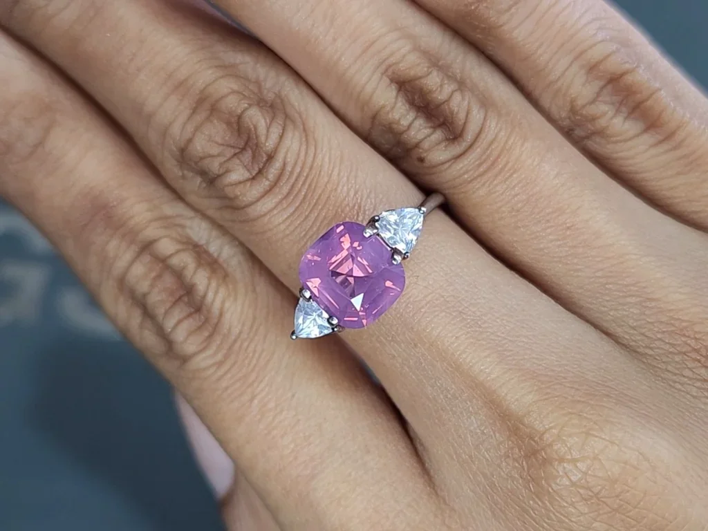 Spinel Mahenge milky cushion cut 3.53 carats, Tanzania Image №5