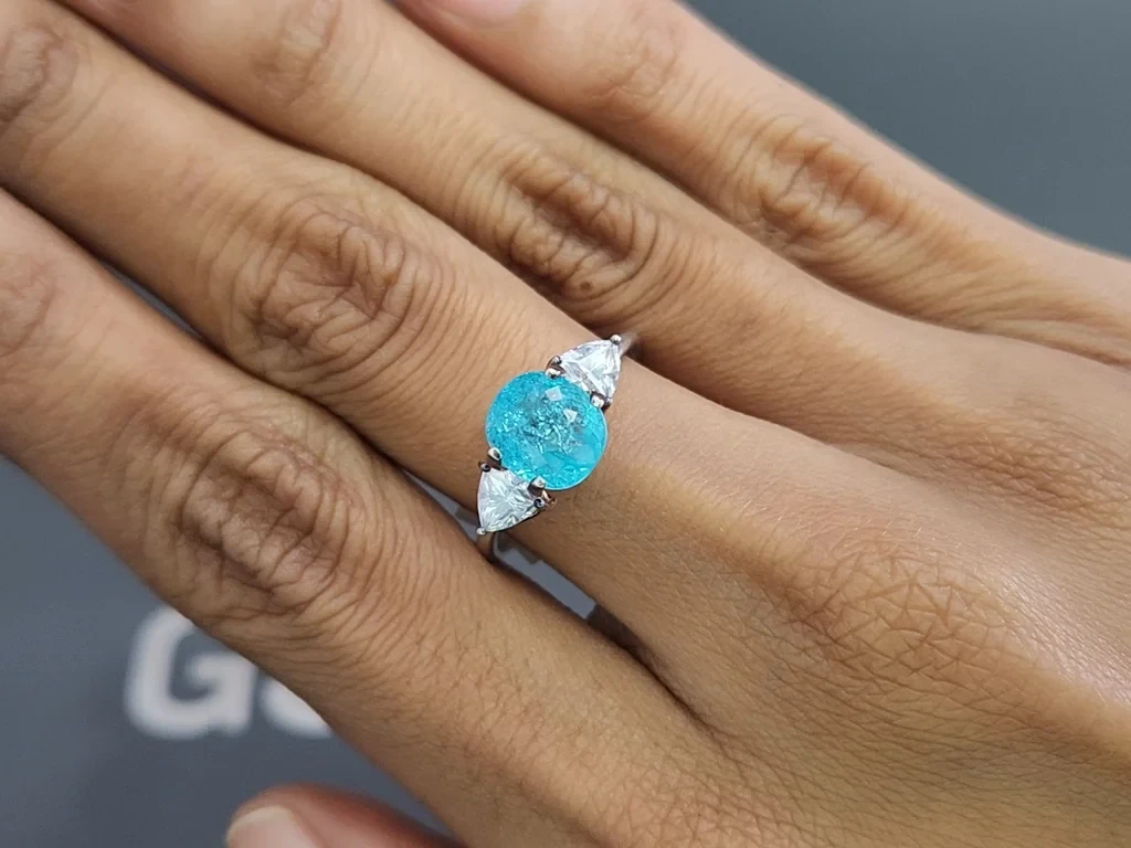 Neon blue Paraiba tourmaline cushion cut 2.31 carats, Mozambique Image №5