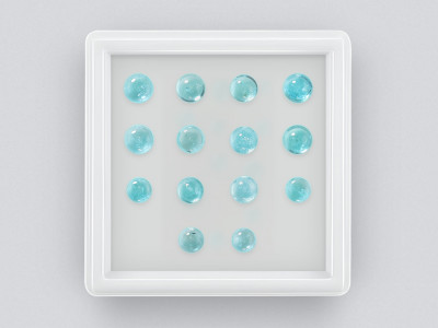 Set of Paraiba tourmalines cabochon cut 4.32 carats, Africa photo