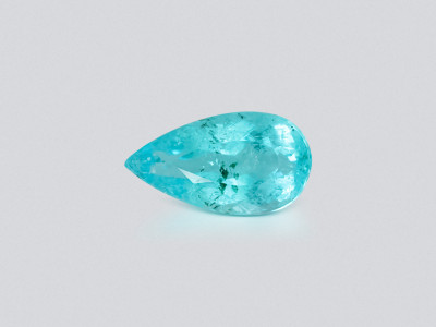 Neon blue Paraiba tourmaline pear cut 3.38 carats, Mozambique photo