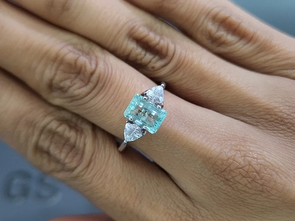 Paraiba tourmaline octagon cut 1.60 carats, Mozambique Image №5