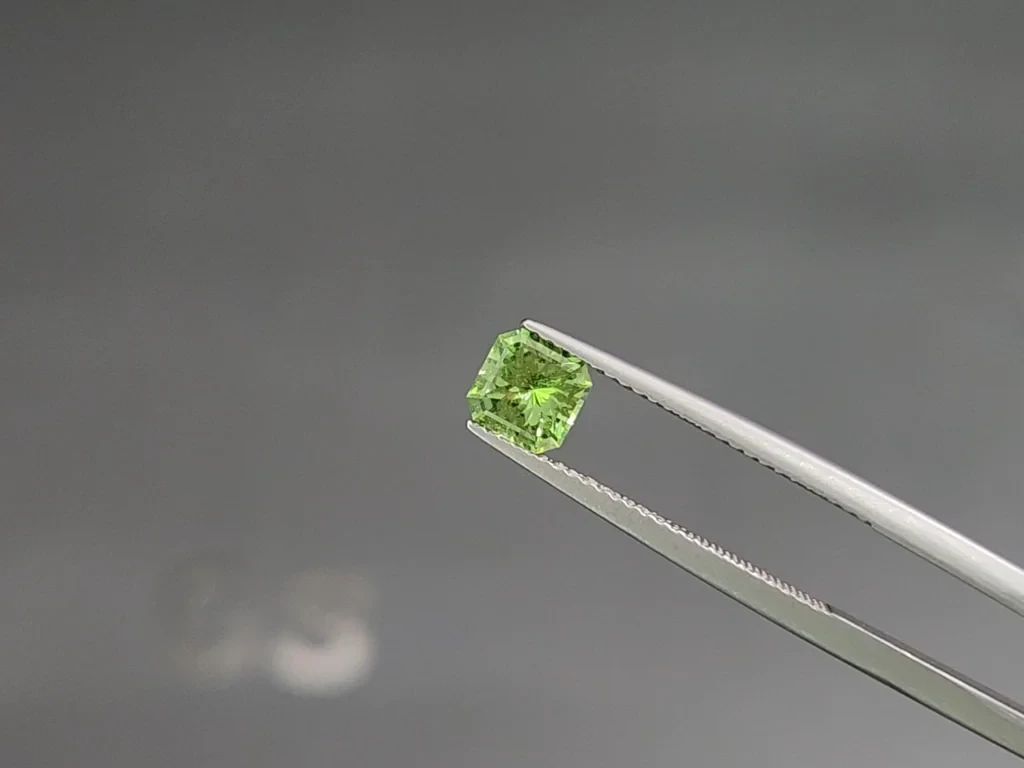 Garnet tsavorite radiant cut 0.88 carats, Madagascar Image №3