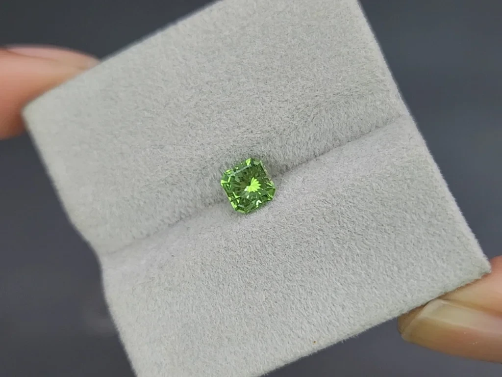 Garnet tsavorite radiant cut 0.88 carats, Madagascar Image №4