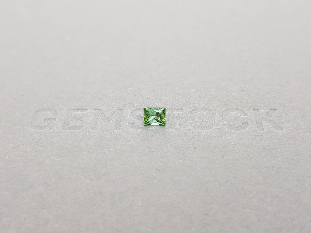 Princess cut green tourmaline 0.32 ct, Afghanistan Image №1