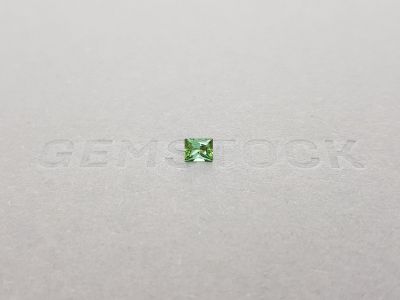 Princess cut green tourmaline 0.32 ct, Afghanistan photo