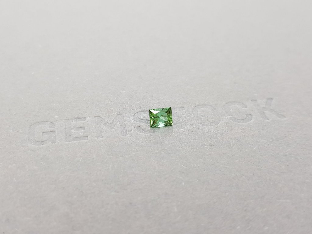 Princess cut green tourmaline 0.32 ct, Afghanistan Image №2