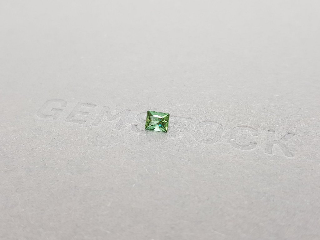 Princess cut green tourmaline 0.32 ct, Afghanistan Image №3