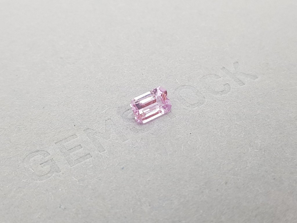 Pale pink unheated octagon cut sapphire 1.56 ct Image №2