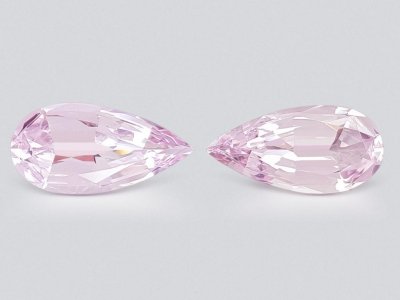 Pair of pink pear cut morganites 8.36 carats photo