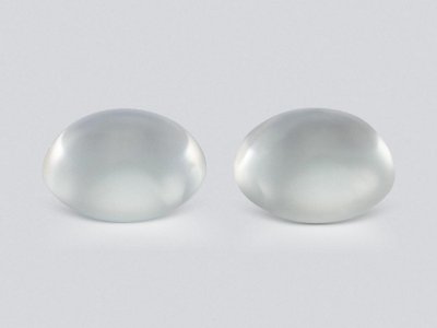 Pair of oval cut moonstones 6.04 carats, Burma photo