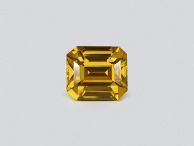 Yellow-brown zircon in radiant cut 4.04 carats, Sri Lanka photo