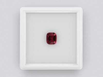 Rhodolite garnet cushion cut 2.28 carats, Tanzania photo