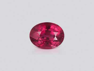 Unheated Pigeon's Blood red ruby in oval cut 5.13 carats, Mozambique photo