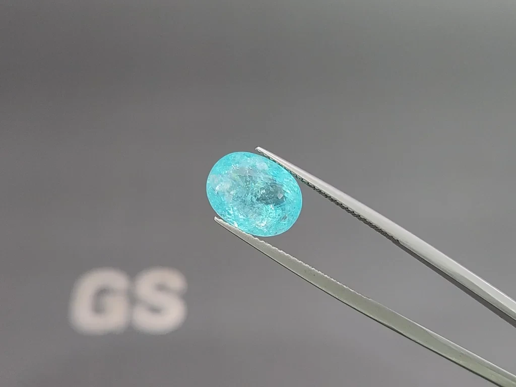 Neon blue Paraiba tourmaline oval cut 5.58 carats, Mozambique Image №3