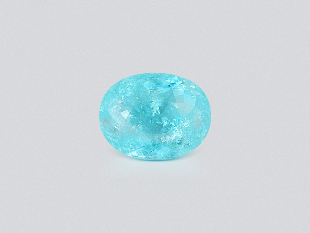 Neon blue Paraiba tourmaline oval cut 5.58 carats, Mozambique Image №1