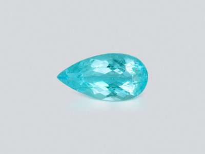 Neon blue Paraiba tourmaline pear cut 4.40 carats, Mozambique photo