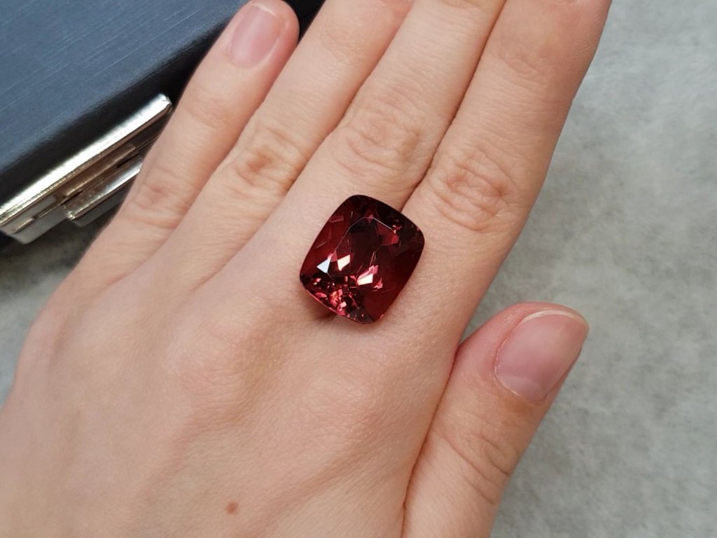 Bright, rich cushion cut rubellite 17.46 ct, Africa Image №2