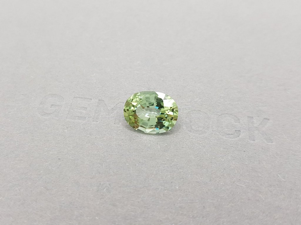 Yellowish green oval cut tourmaline 3.19 ct Image №3