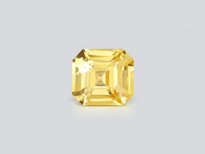 Golden color unheated sapphire in asscher cut 4.57 ct, Sri Lanka photo
