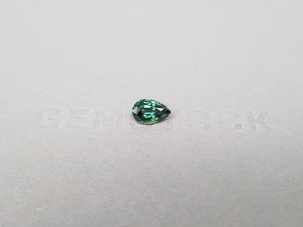 Unheated pear cut Teal color sapphire 1.25 ct, Madagascar Image №1