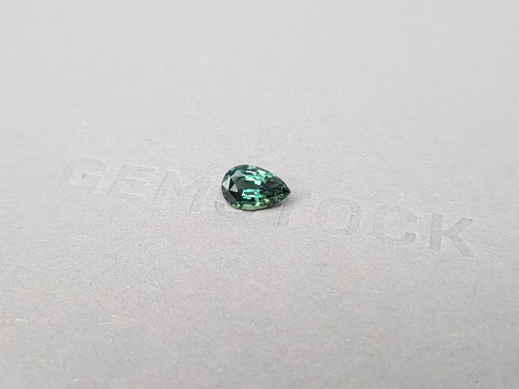 Unheated pear cut Teal color sapphire 1.25 ct, Madagascar Image №3