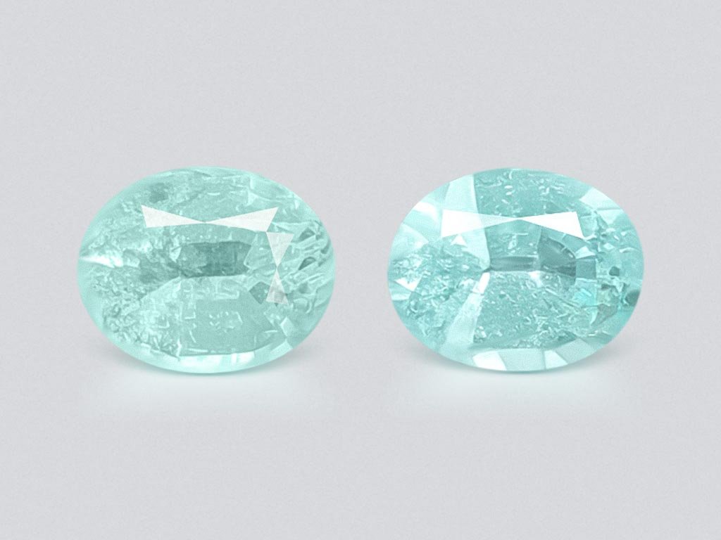 Pair of blue Paraiba tourmalines in oval cut 3.08 ct, Mozambique Image №1