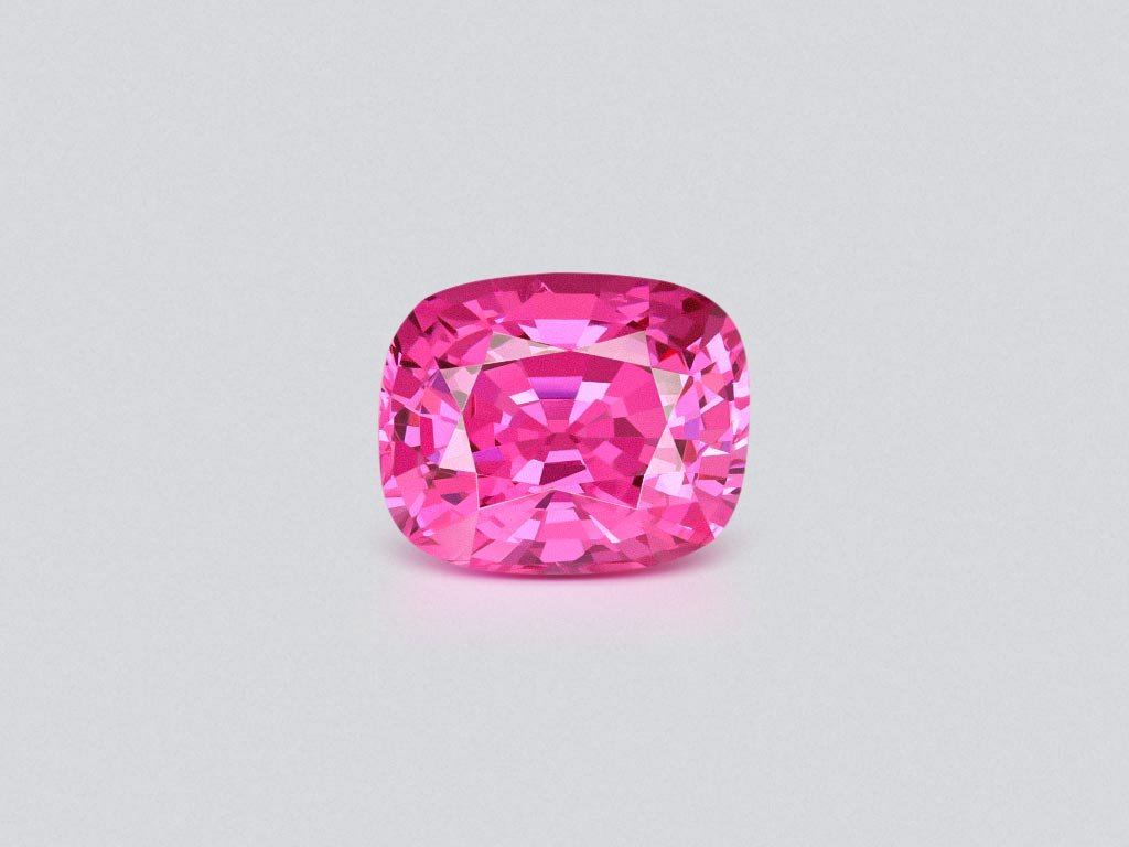 Mansin vivid pink spinel in cushion cut 3.17 carats, Burma Image №1