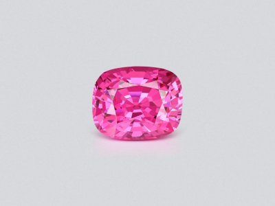 Mansin vivid pink spinel in cushion cut 3.17 carats, Burma photo