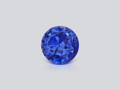 Intense Cornflower blue sapphire in round cut 1.59 carats, Sri Lanka  photo
