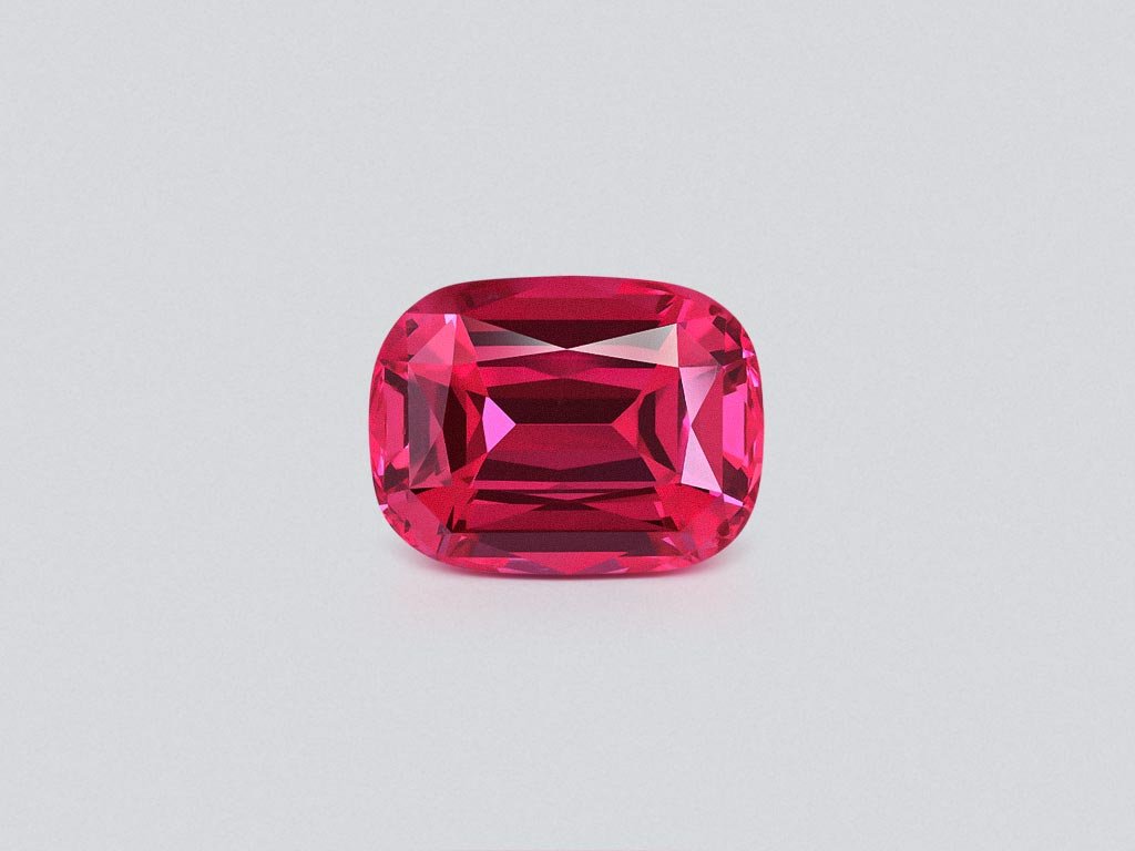 Vibrant Pink-Red spinel Mahenge in cushion cut 5.86 carats, Tanzania  Image №1