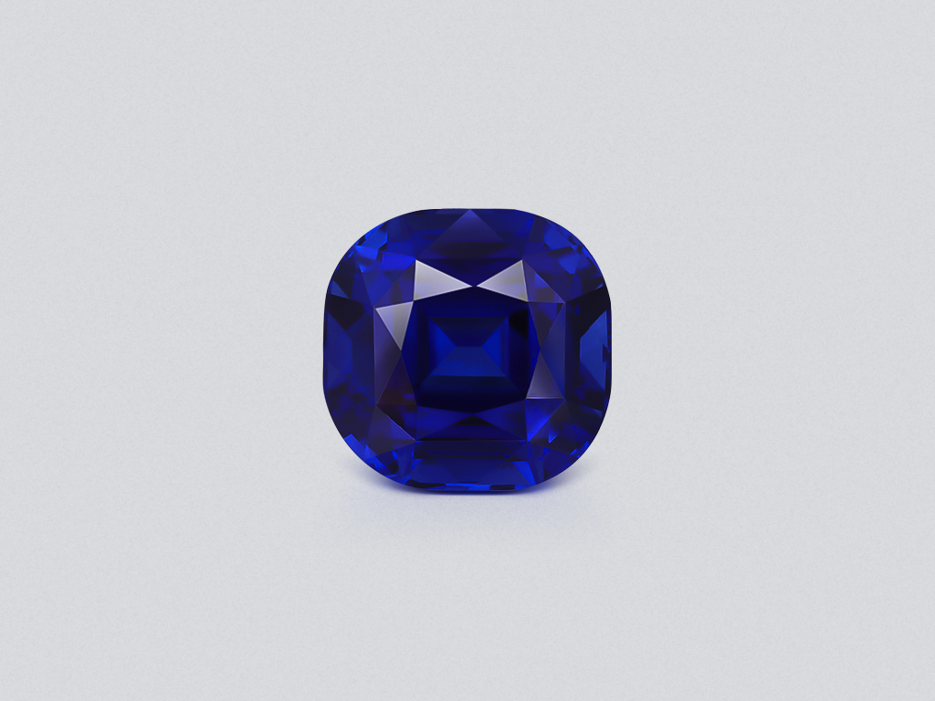 Large sapphire Royal Blue cushion cut 30.67 carats, Sri Lanka  Image №1