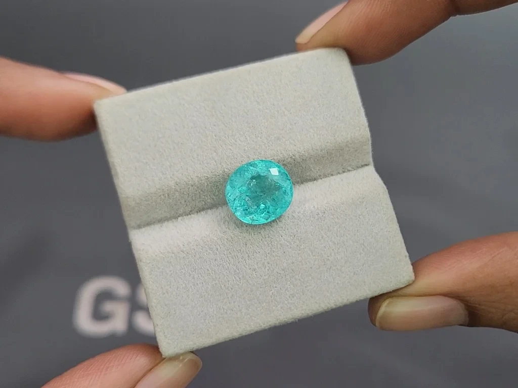 Neon blue Paraiba tourmaline cushion cut 4.50 carats, Africa Image №4