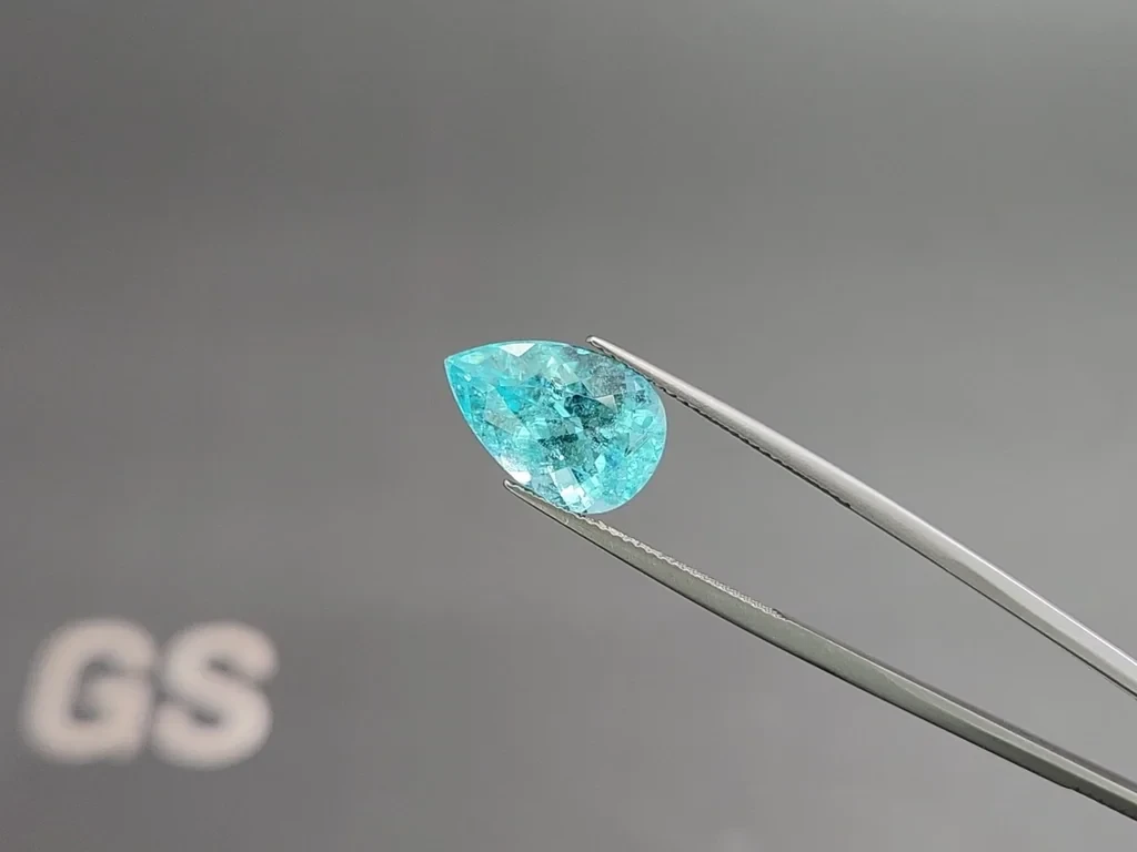 Neon blue Paraiba tourmaline pear cuts 5.94 carats, Mozambique Image №3