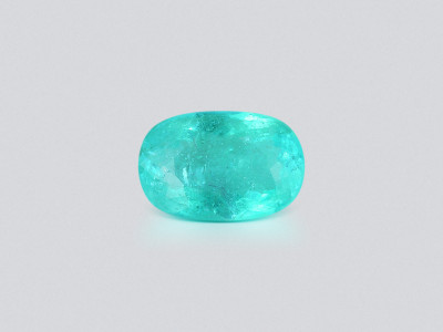 Neon blue Paraiba tourmaline in cushion cut 3.53 carats, Mozambique photo
