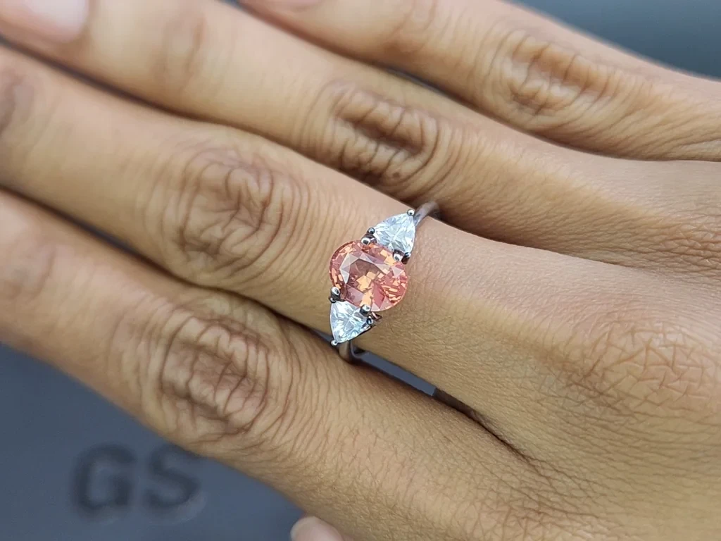 Unheated sapphire Padparadscha oval cut 2.06 carats, Sri Lanka  Image №5