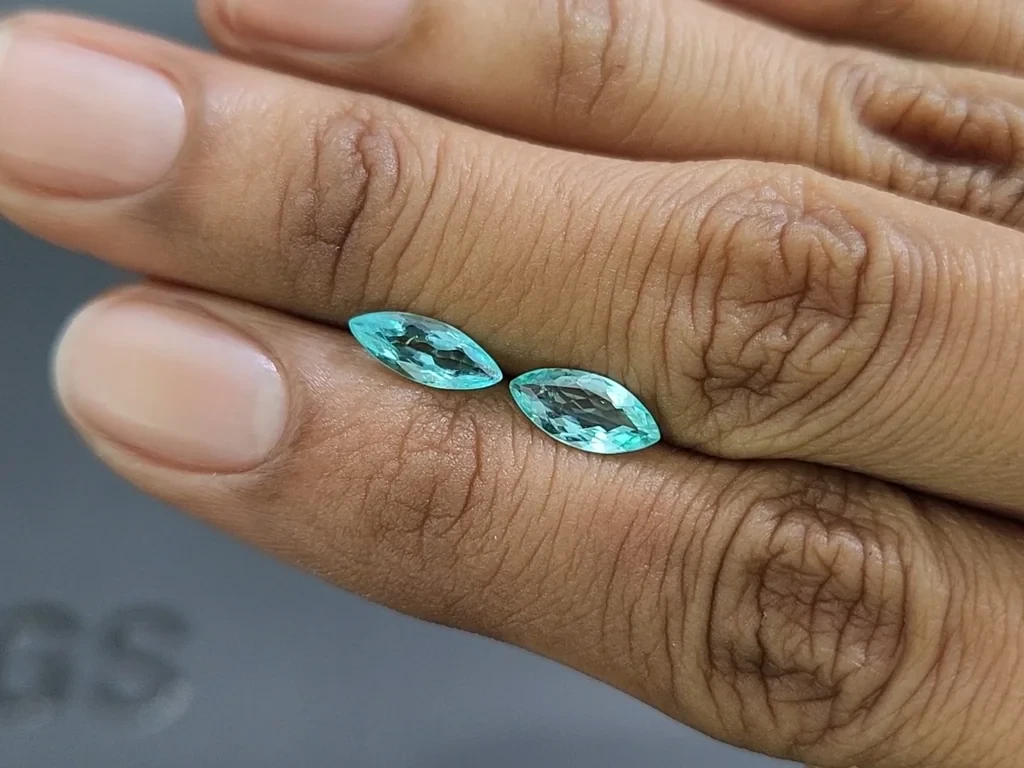 Neon Paraiba tourmaline marquise cut 1.36 carats, Mozambique Image №2